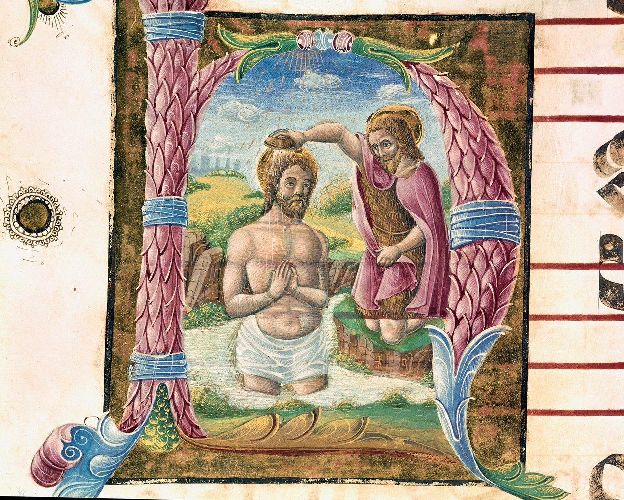 The Baptism of Christ (detail) by Antonio Cicognara