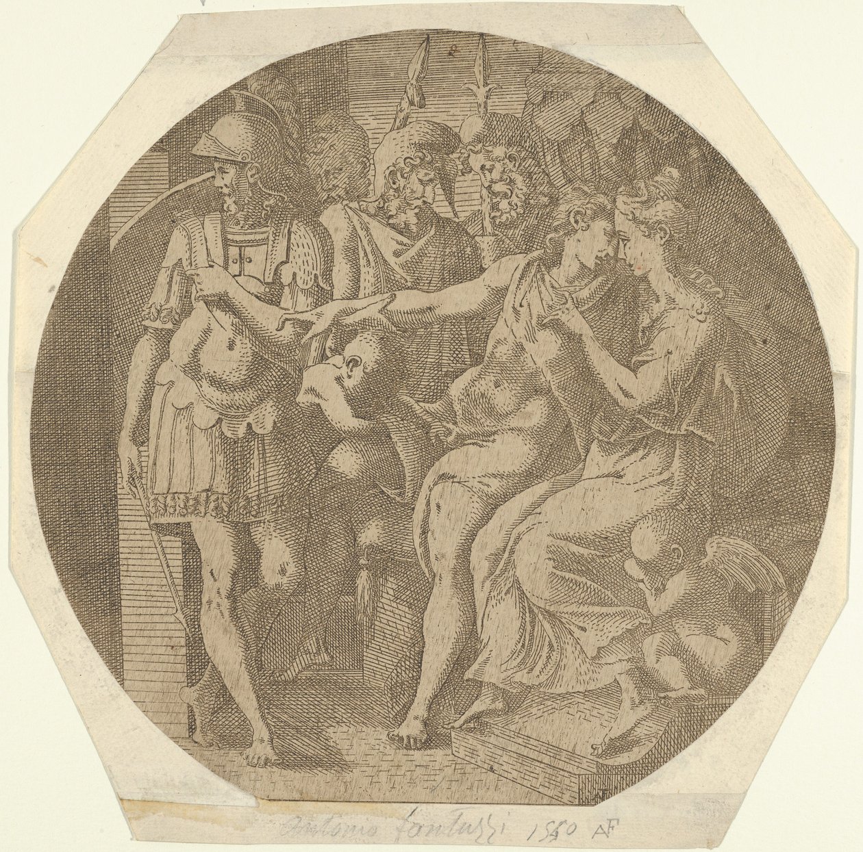 A Man Saying His Farewells to a Woman by Antonio Fantuzzi