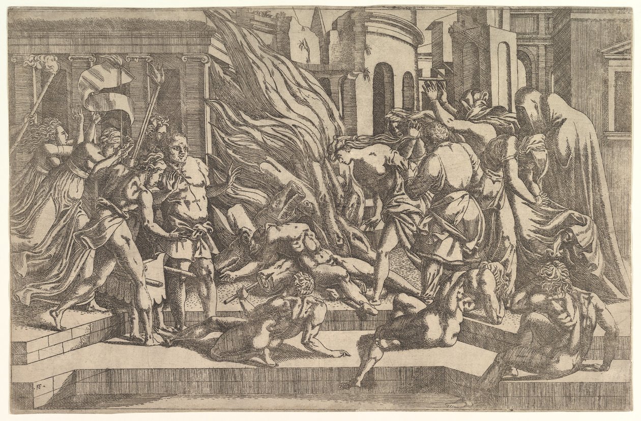 Burning of a Corpse by Antonio Fantuzzi: Fine art print