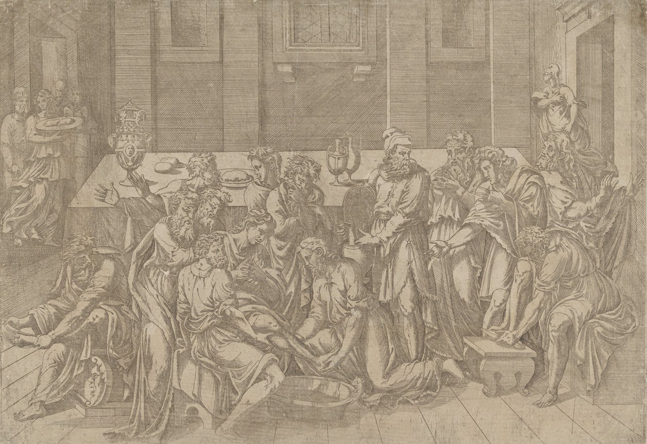 Jesus Washing the Feet of the Disciples by Antonio Fantuzzi