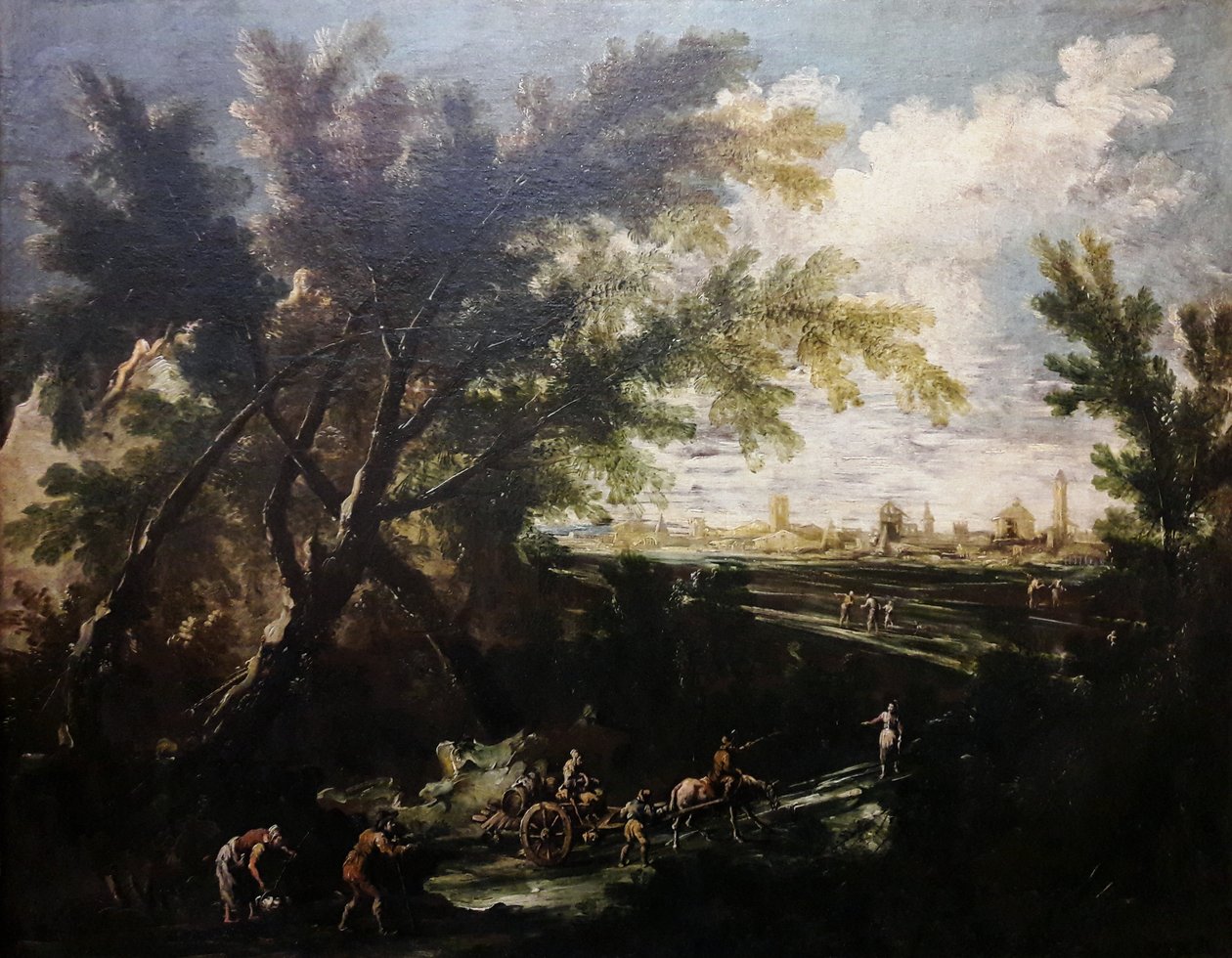 Landscape with a Water Carrier by Antonio Francesco Peruzzini