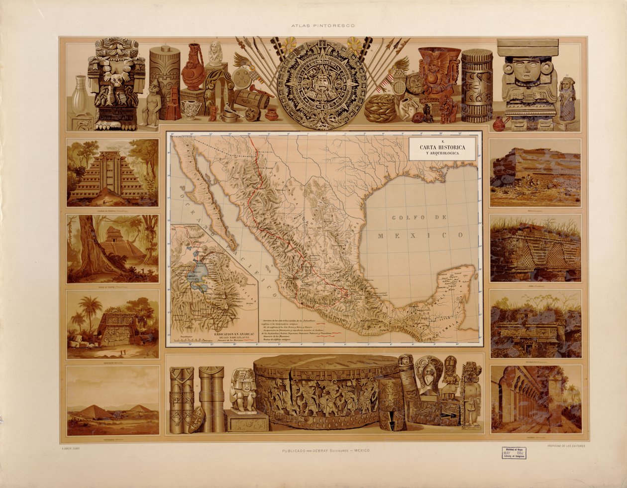 Picturesque and Historical Atlas of the United Mexican States by Antonio García Cubas