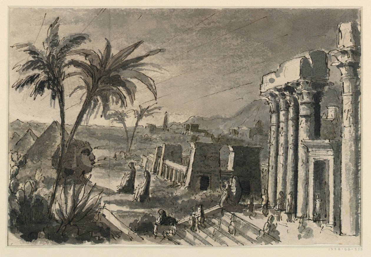 Stage Design, Egyptian Town by Antonio Giuseppe Basoli