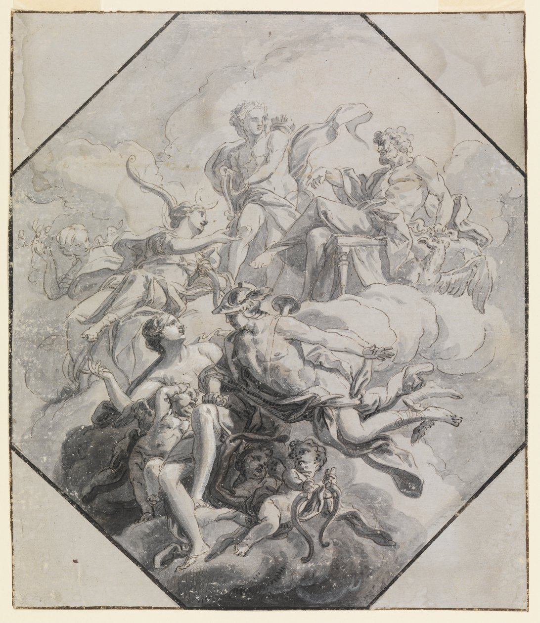 Design for a Ceiling Painting on Theme of Olympus by Antonio Manno