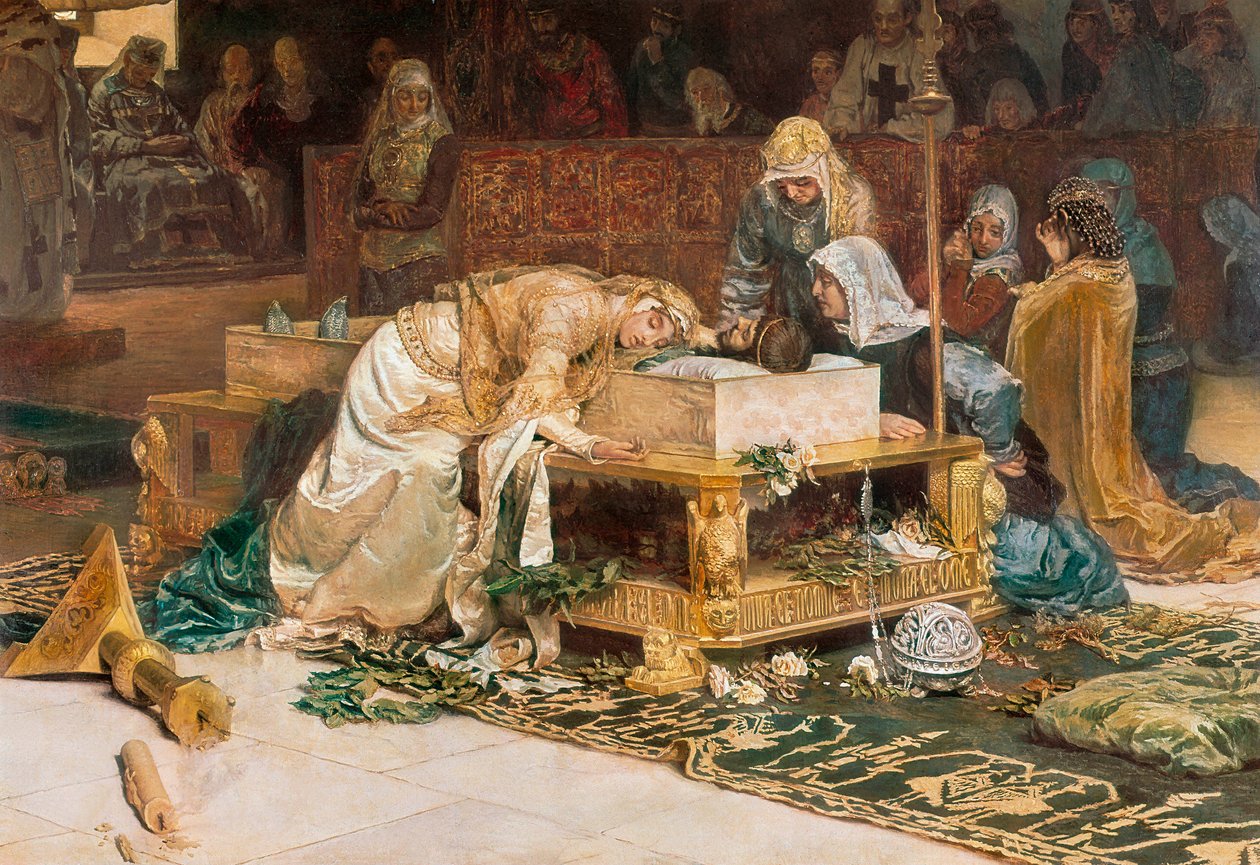 The Lovers of Teruel, Detail by Antonio Munoz Degrain