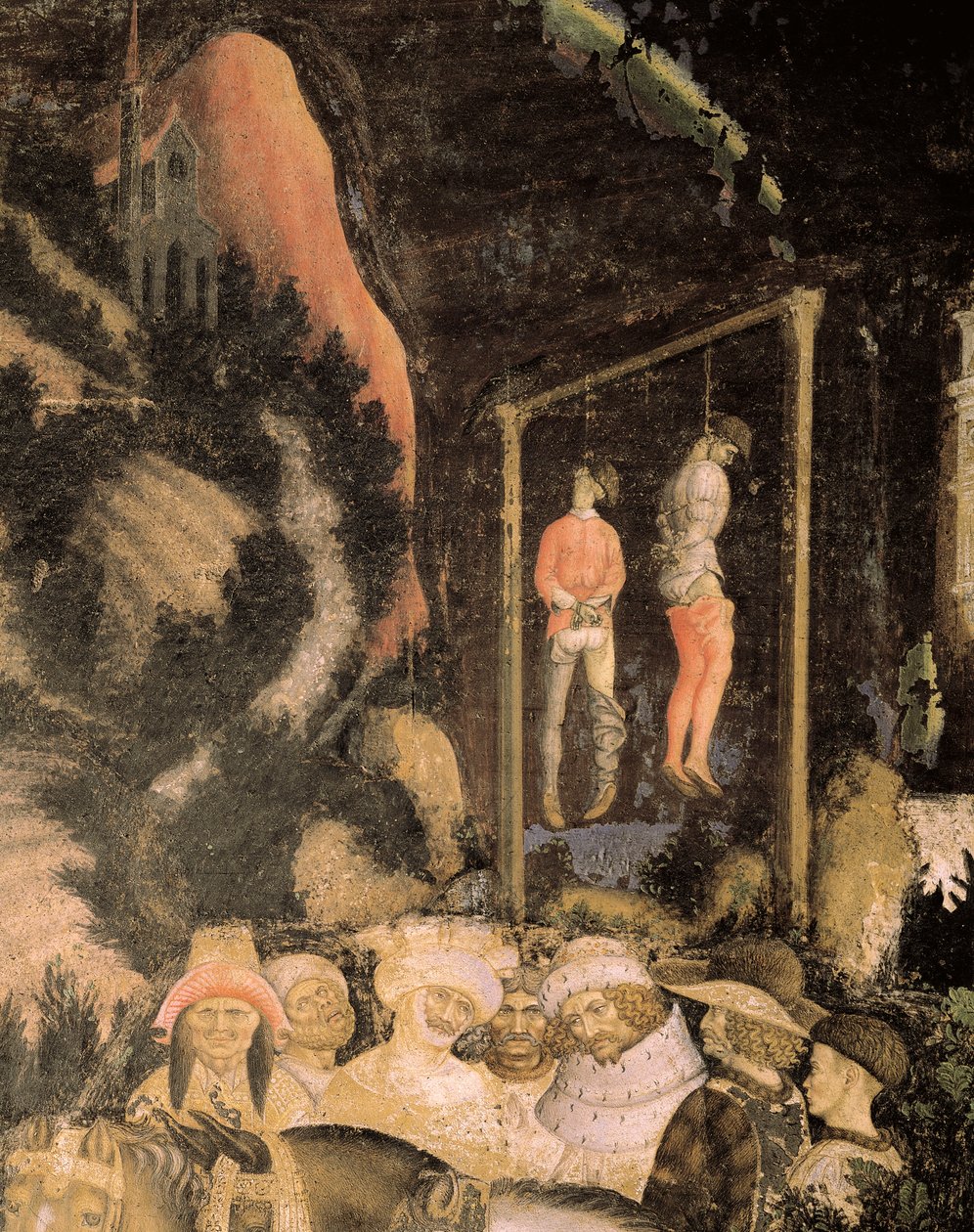 The Hanged Men (detail from St George and the Princess) by Antonio Pisanello
