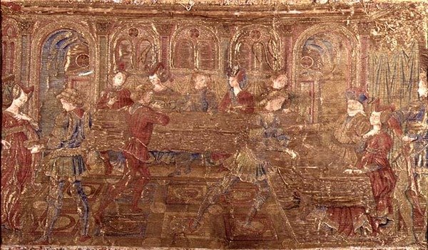 The Conviction of Herod, tapestry depicting scenes from the life of the saint by Antonio Pollaiuolo