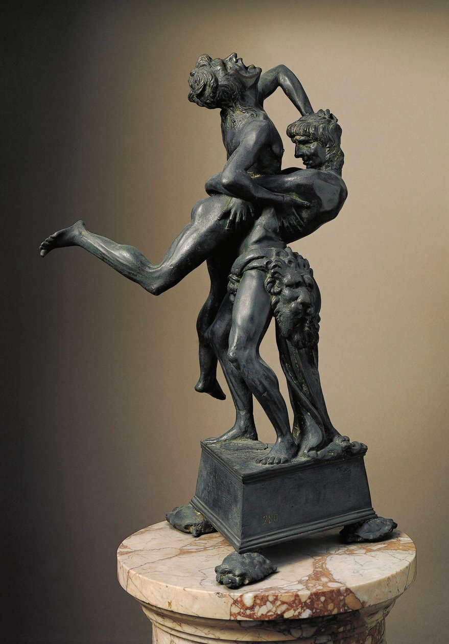 The twelve works of Hercules: Heracles (Hercules) Lifts the Giant Ante by Antonio Pollaiuolo