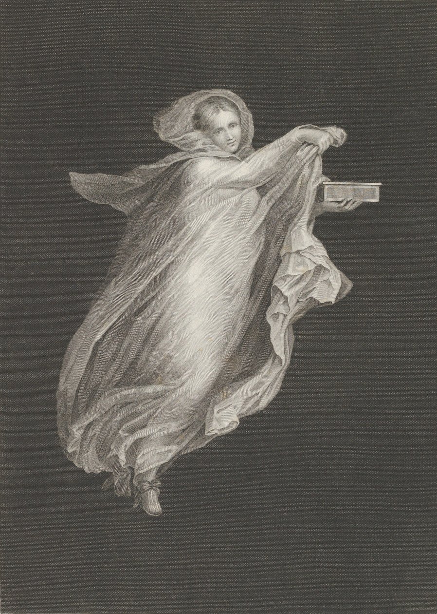 A Bacchante Wearing a Hooded Shawl and Holding a Box in Her Left Hand by Antonio Ricciani