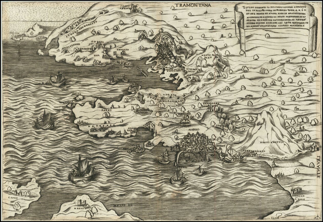 The True Design of the Unfortunate Country of Pozzuoli, September 29, 1538 by Antonio Salamanca