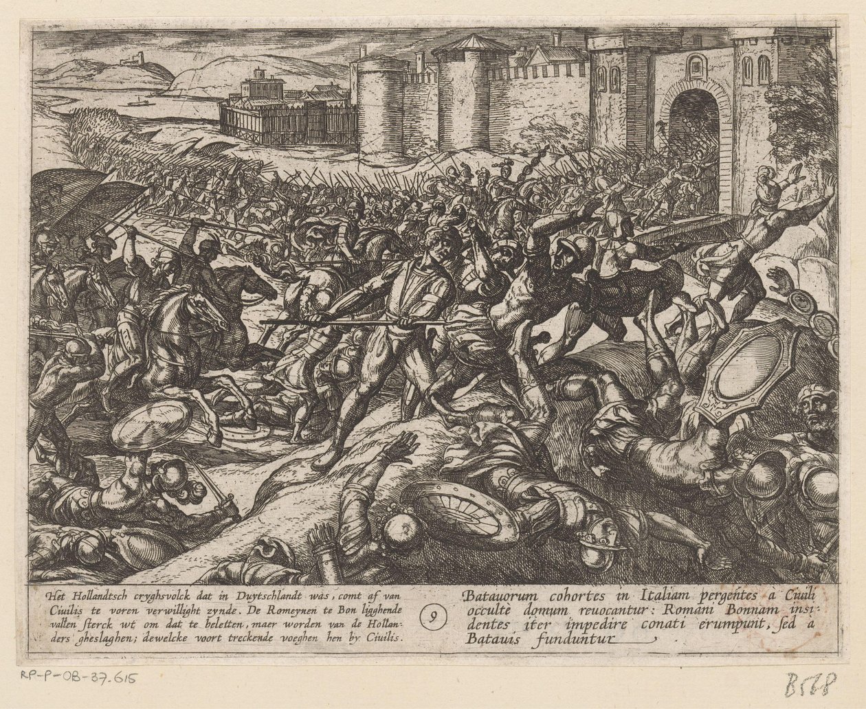 The Romans are defeated by the Dutch troops at Bonn by Antonio Tempesta