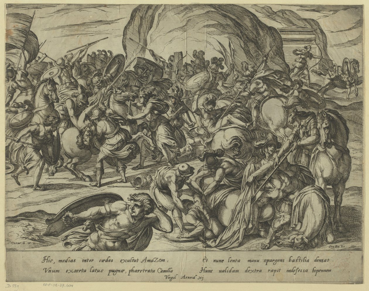 The Death of Camillus in the Battle Between Greeks and Romans by Antonio Tempesta
