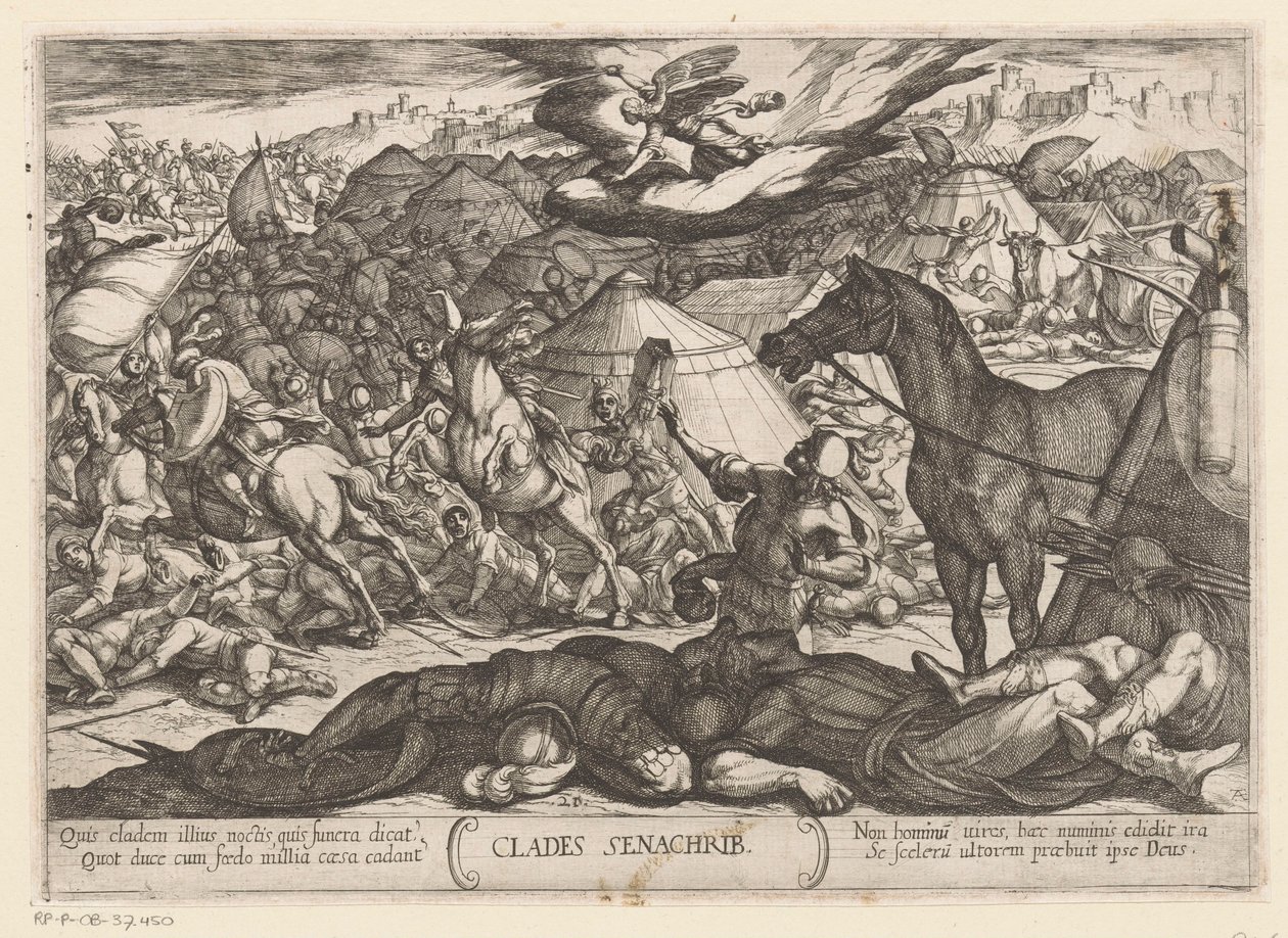 The angel of death overcomes the army of Sennacherib by Antonio Tempesta
