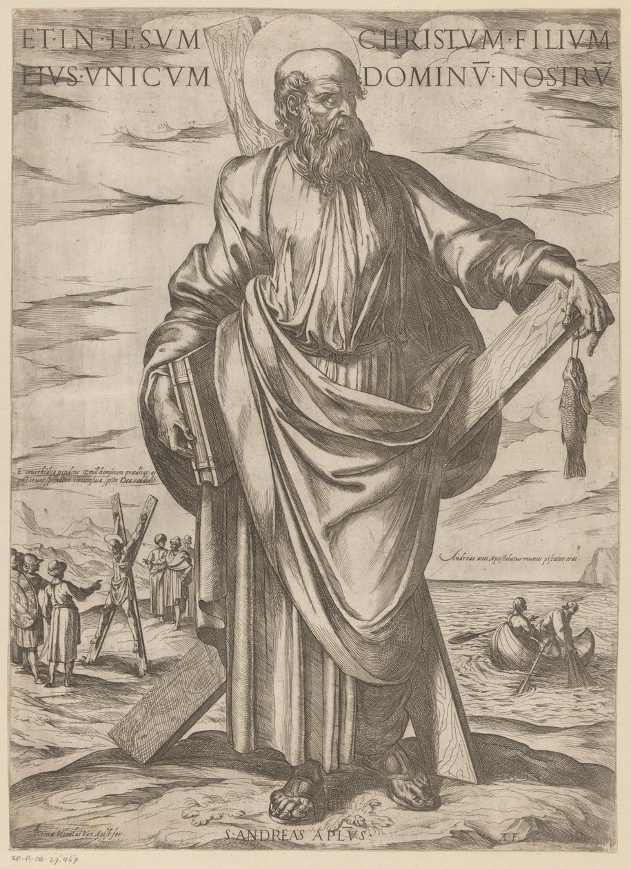 Saint Andrew (Christ, Mary, and the Apostles) by Antonio Tempesta