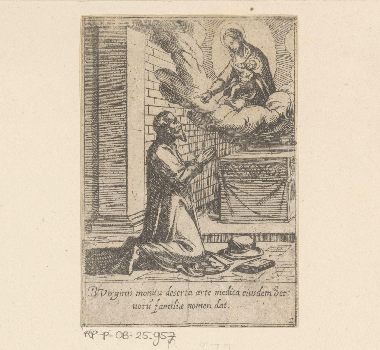 Saint Philip Places Himself Under the Protection of the Virgin Mary (The Life of Philip Benitius series) by Antonio Tempesta