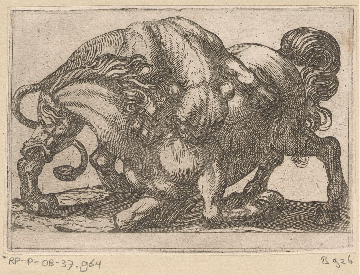 A Lioness Attacking a Horse by Antonio Tempesta
