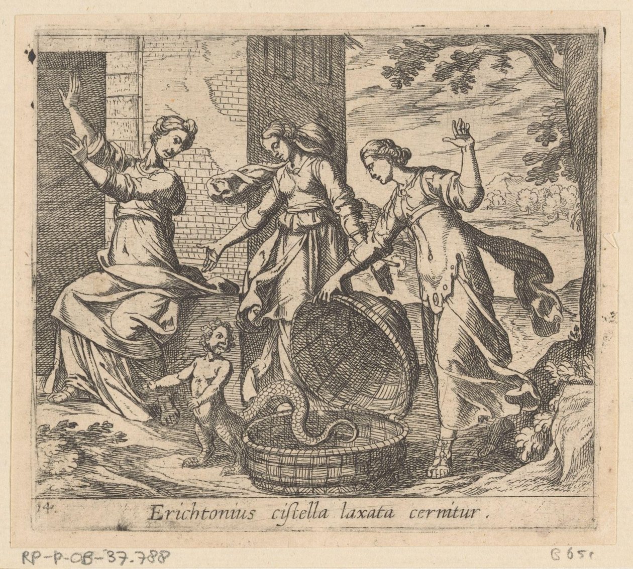Erichthonius Released from His Basket by Antonio Tempesta