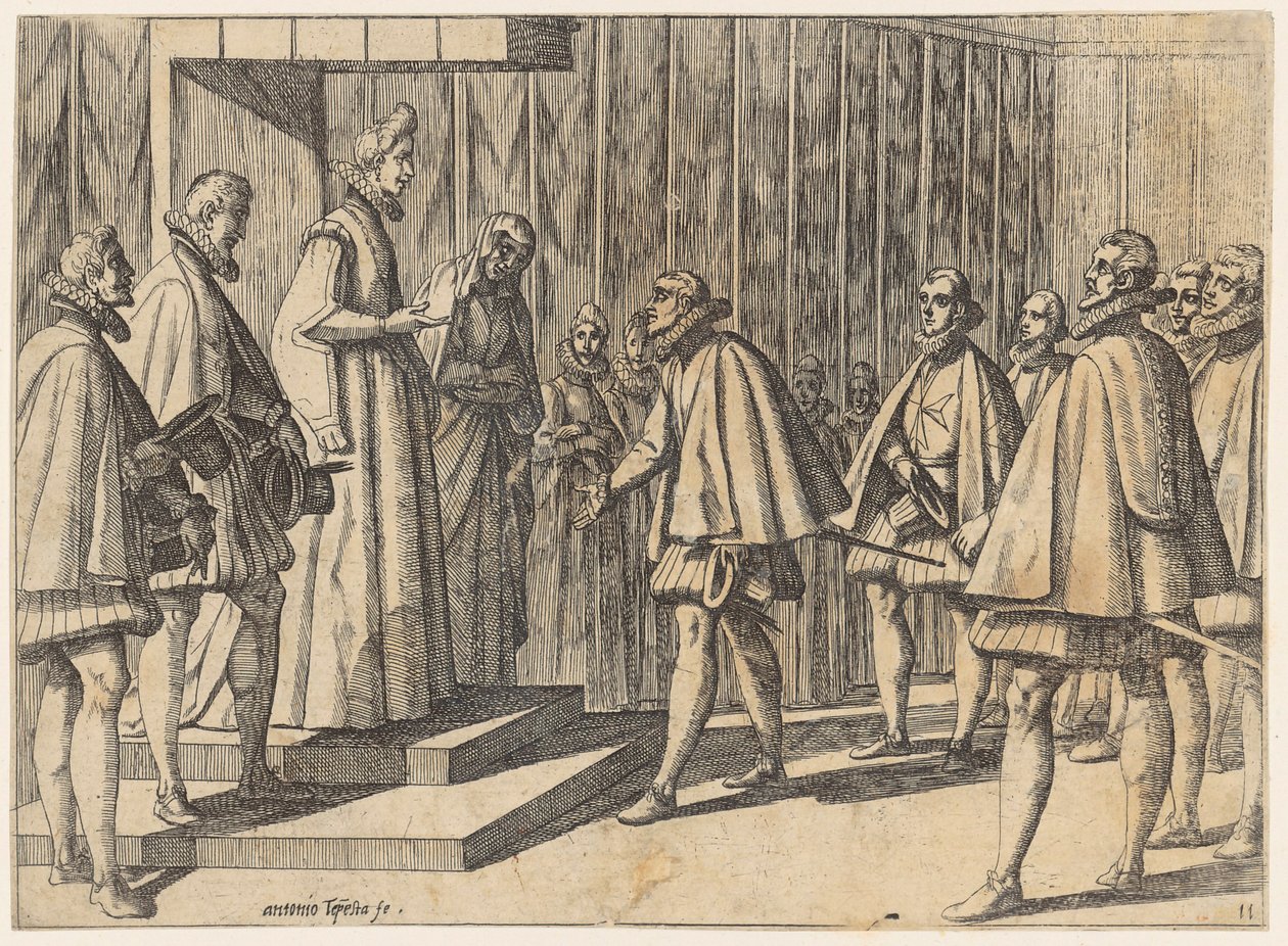 Envoys of the Italian Rulers Before Margaret of Austria by Antonio Tempesta