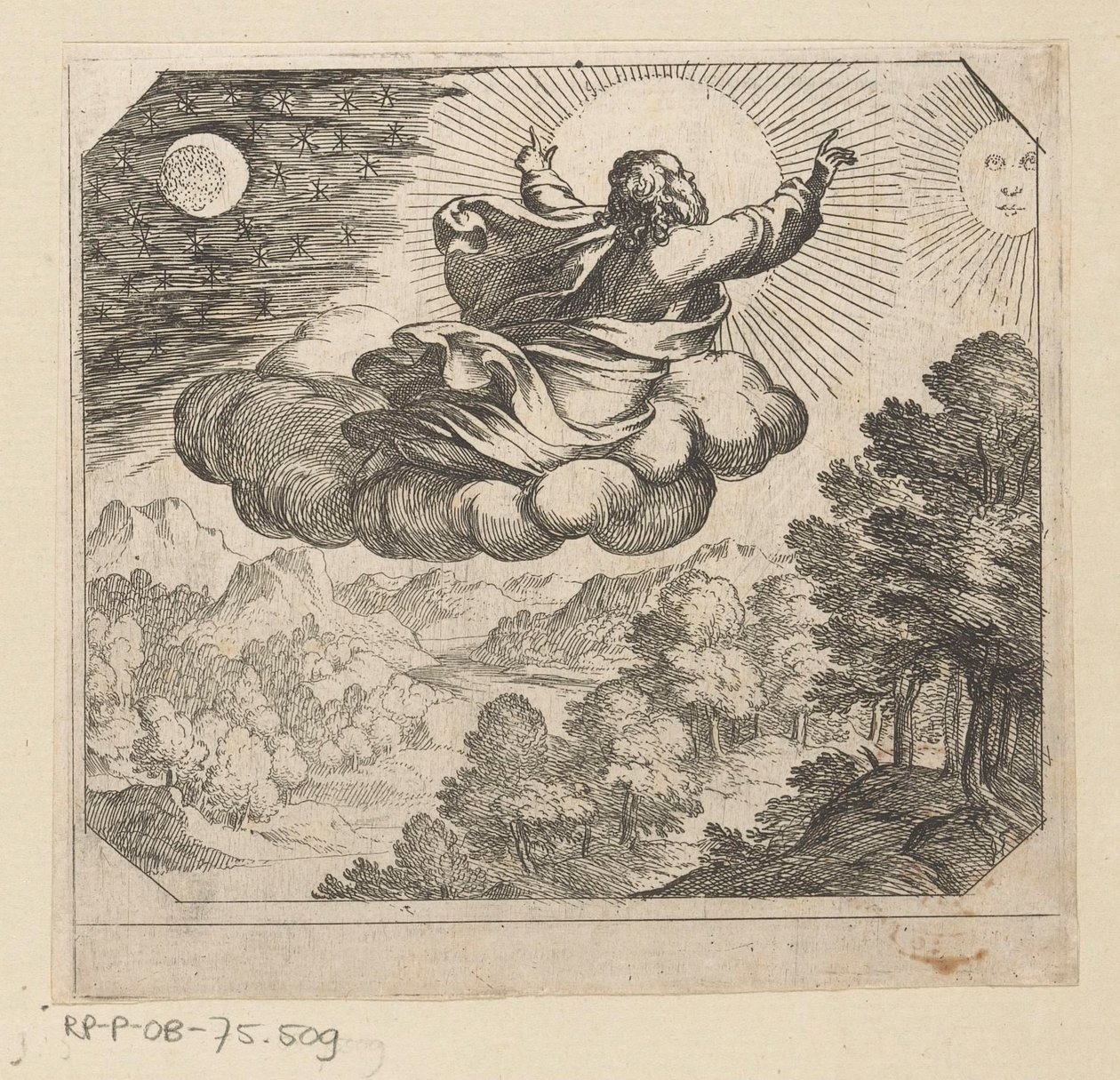 God Creates the Sun, the Moon, and the Stars (The Creation) by Antonio Tempesta
