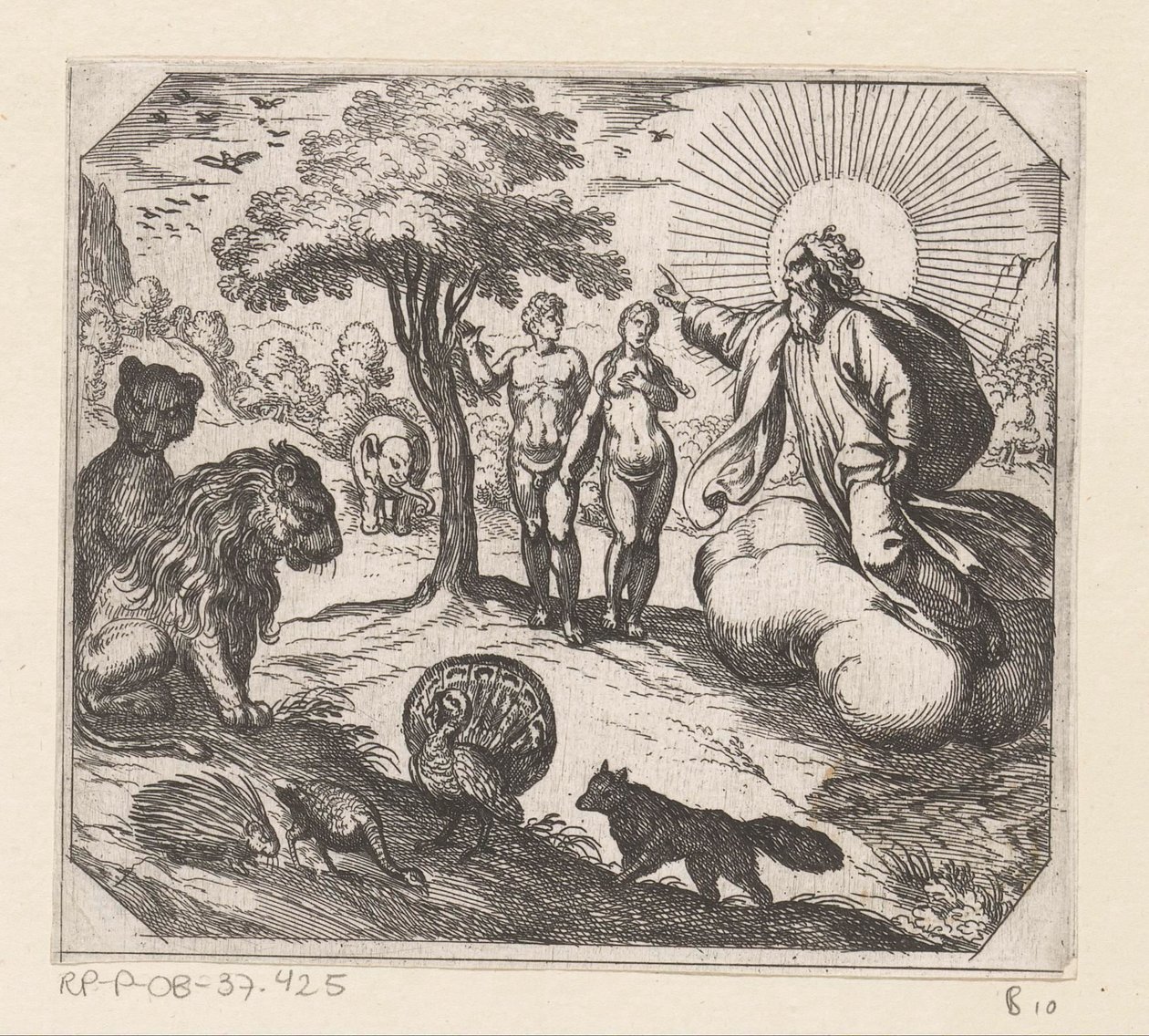 God Forbids Adam and Eve to Eat from the Tree of Knowledge by Antonio Tempesta