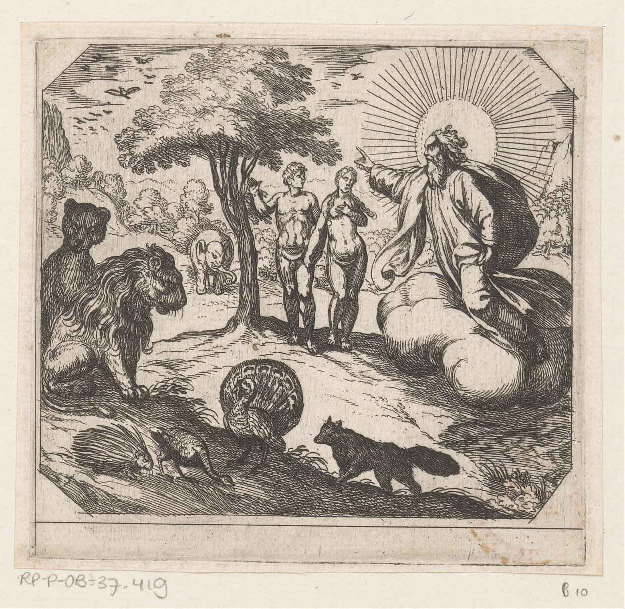 God Forbids Adam and Eve to Eat from the Tree of Knowledge by Antonio Tempesta