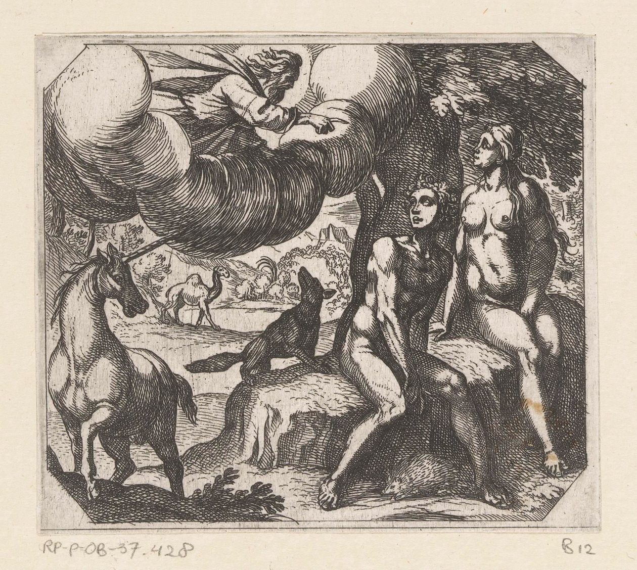 God Reproaches Adam and Eve for Their Disobedience by Antonio Tempesta