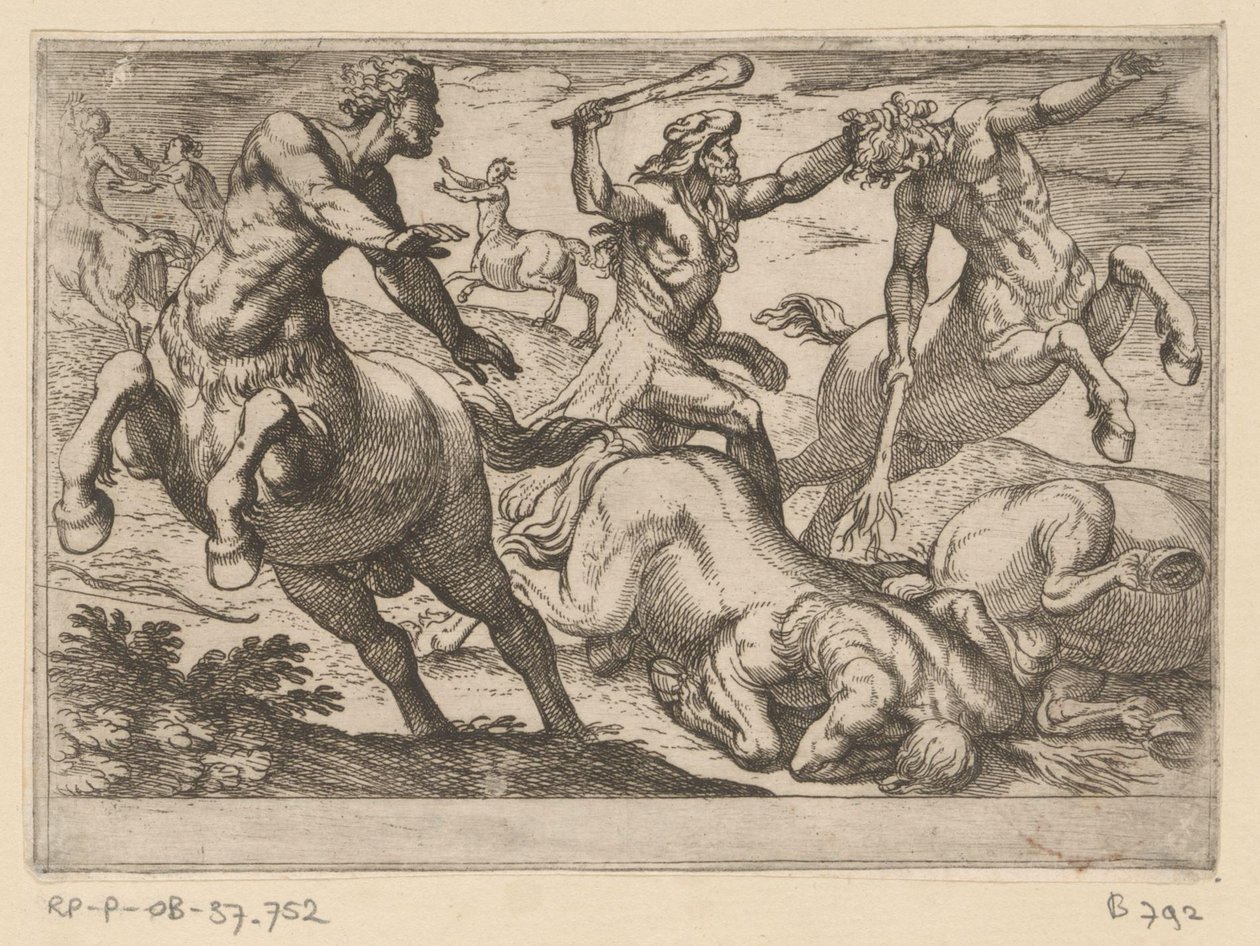 Hercules and the Centaurs (The Twelve Labors of Hercules) by Antonio Tempesta