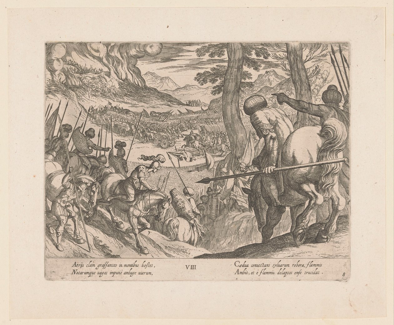 The Army of Alexander the Great Encircles the Enemy Troops with Fire by Antonio Tempesta