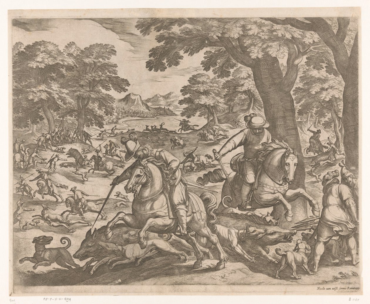 Hunting of Wild Boars, Bears, and Deer (Great Hunting Scenes Series) by Antonio Tempesta