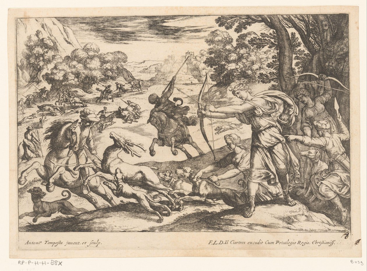 Hunting Deer (Hunting Scenes, Part 5) by Antonio Tempesta