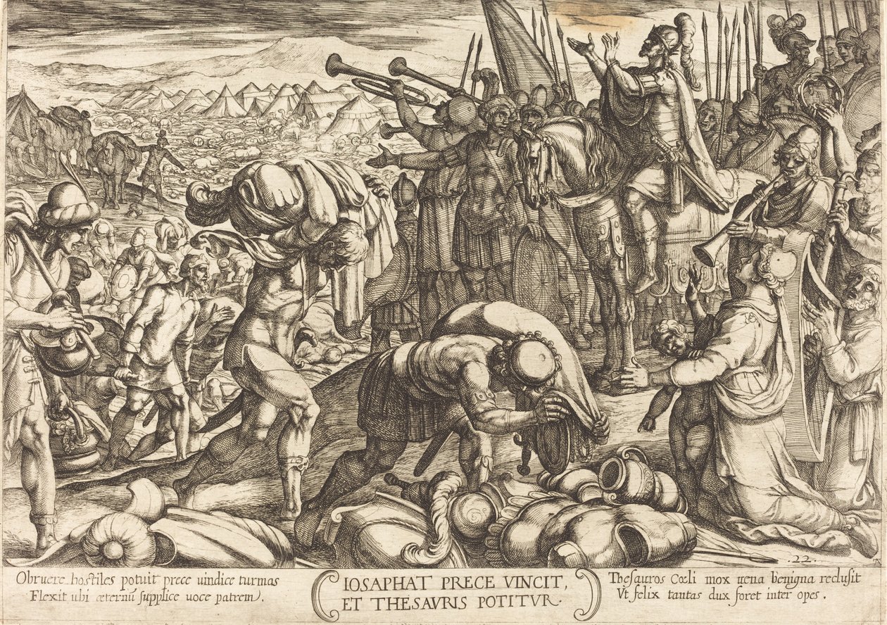 Josaphat Thanking God for His Victory by Antonio Tempesta