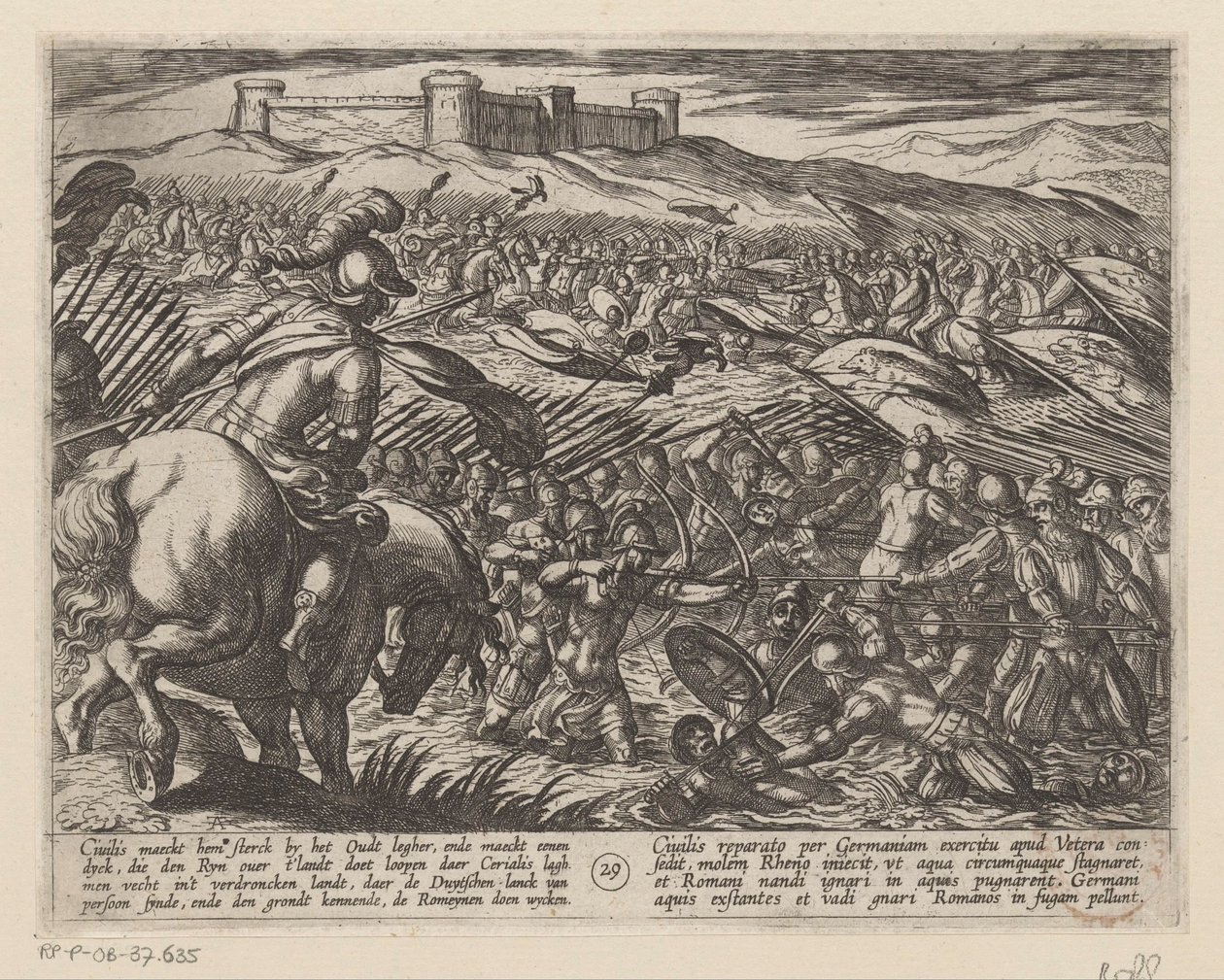 Julius Civilis Flooding the Land with the Help of Dikes by Antonio Tempesta