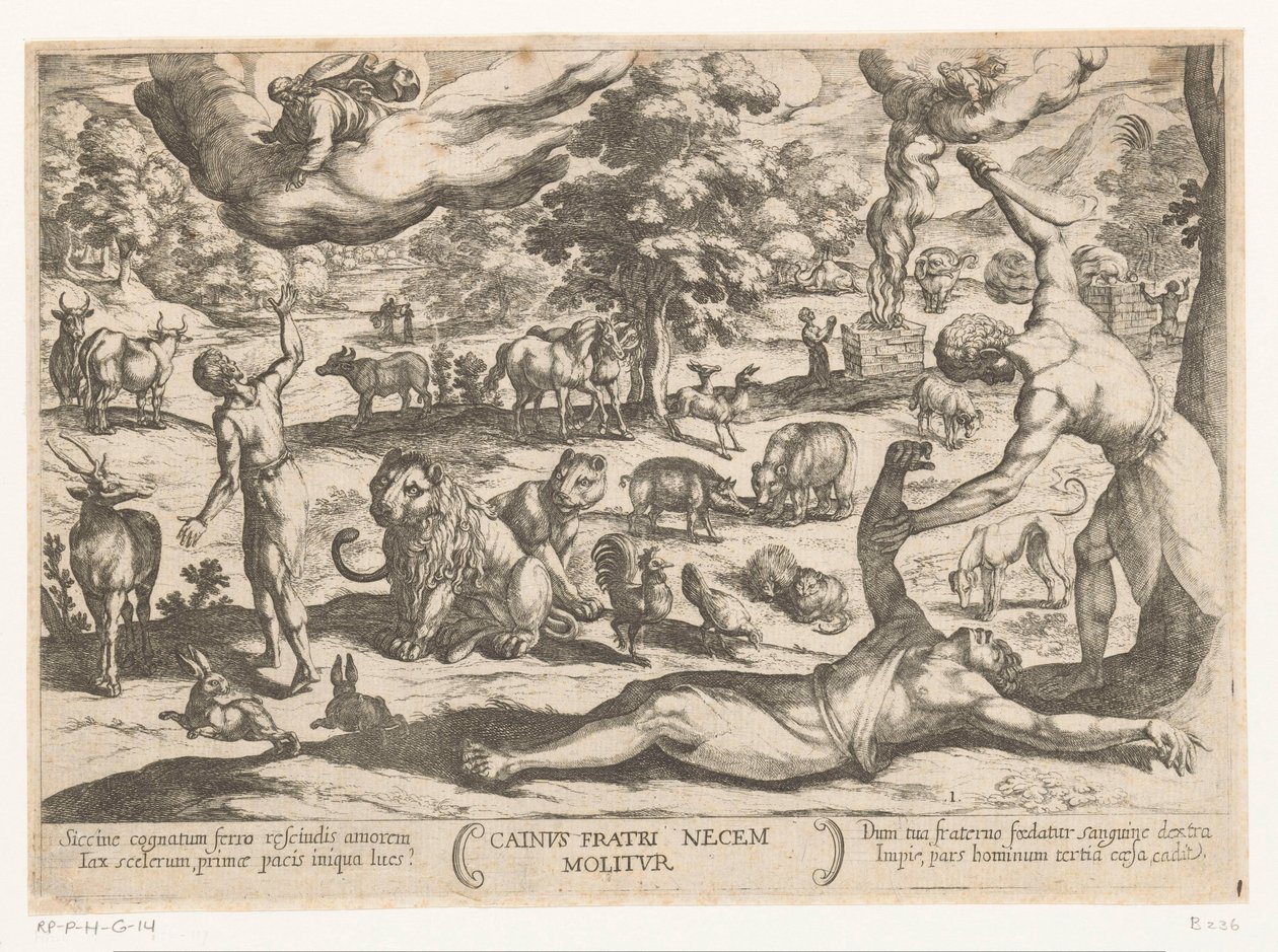 Cain Kills Abel (series title: Old Testament Battle Scenes) by Antonio Tempesta
