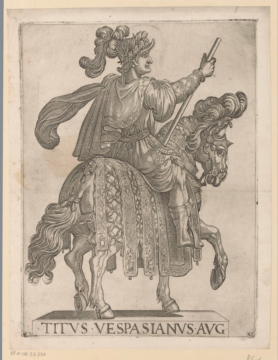 Emperor Titus on Horseback by Antonio Tempesta
