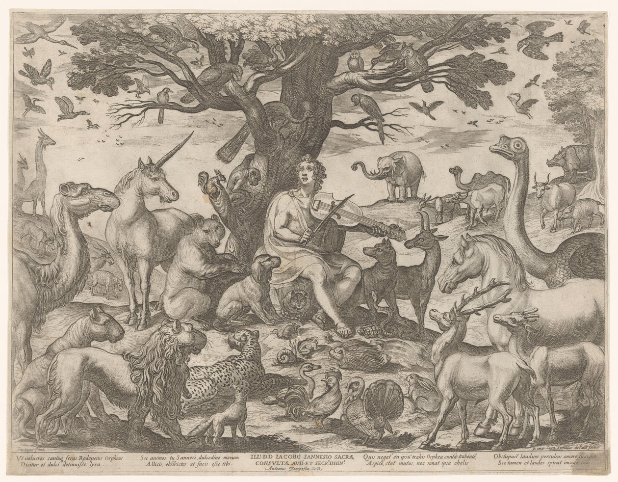 Orpheus Enchants the Animals with His Music by Antonio Tempesta