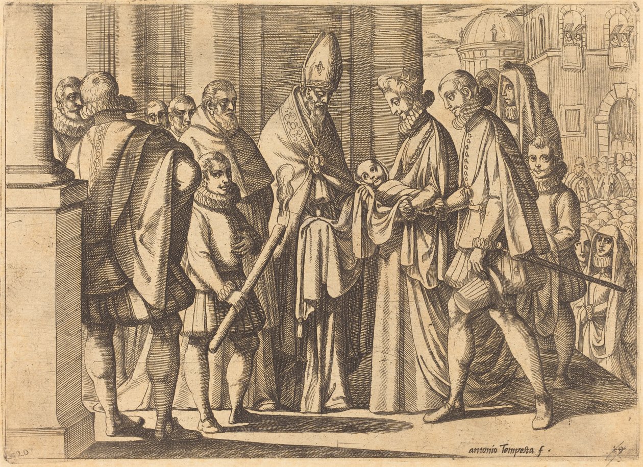 Philip as a Boy before Margaret of Austria by Antonio Tempesta