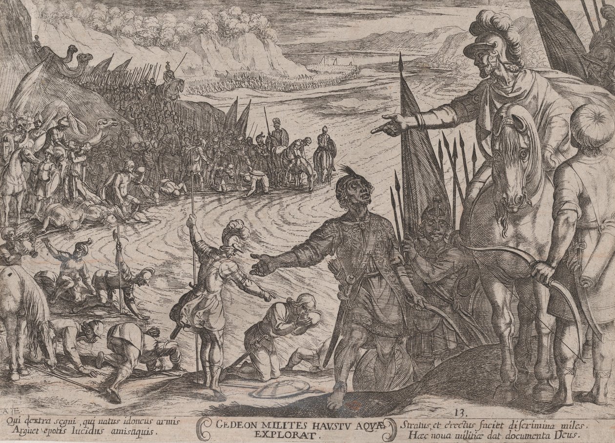 Plate 13: Gideon Choosing his Soldiers, from 
