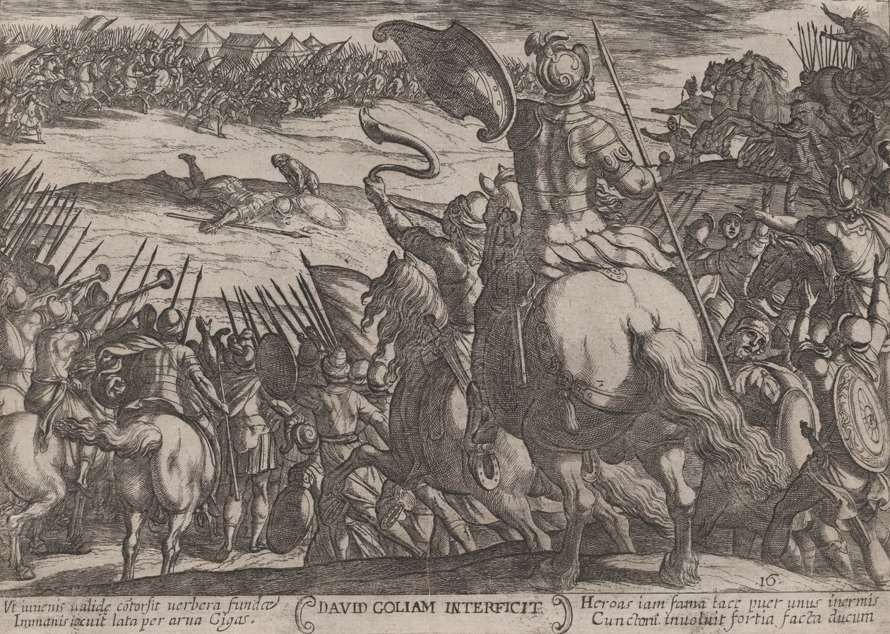 Plate 16: David Killing Goliath, from 