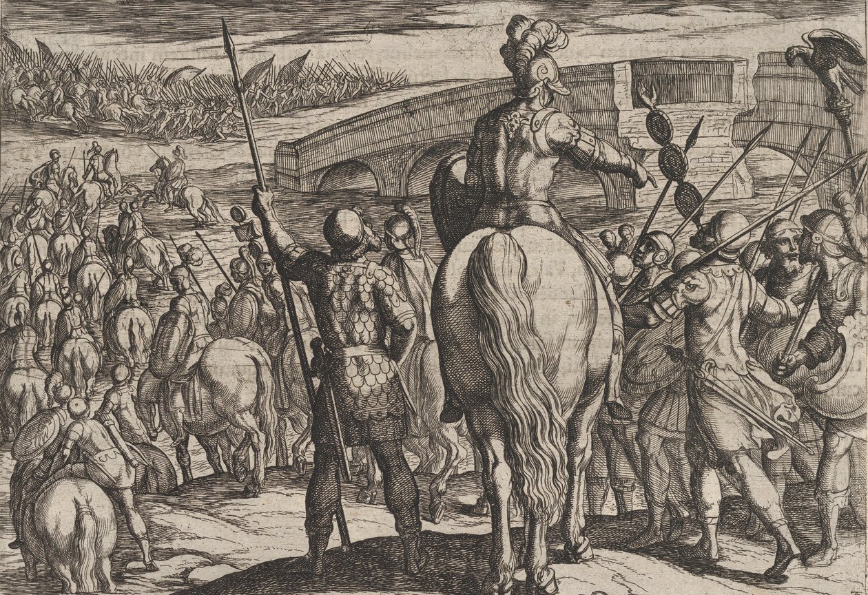 The Advance Guard of the New Roman Troops Turned Back, from The War of the Roman, 1611 by Antonio Tempesta