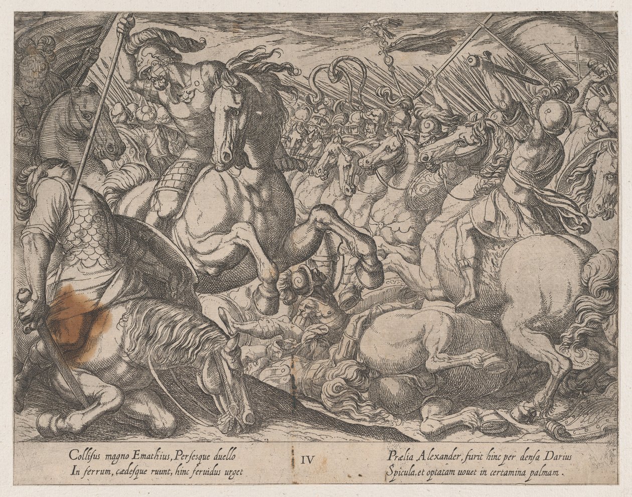 Plate 4: Alexander Battling the Persians, from The Deeds of Alexander the Great, 1608 by Antonio Tempesta