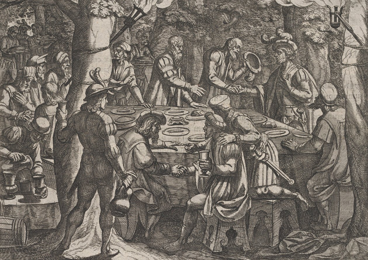 Plate 4: Civilis tells the Dutch Elders that They are Being Treated Like Slaves by the Romans by Antonio Tempesta