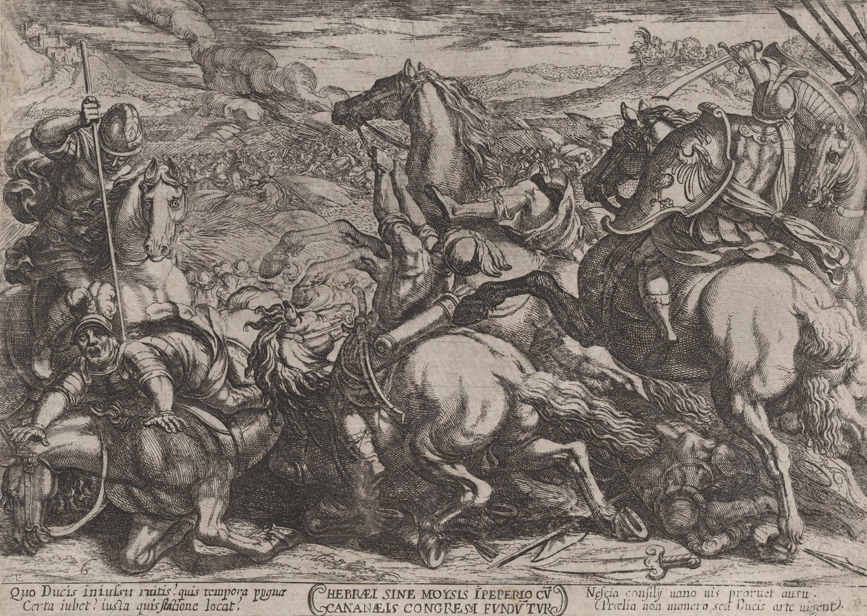 Plate 6: The Israelites Defeated by the Canaanites for Having Disobeyed Moses by Antonio Tempesta