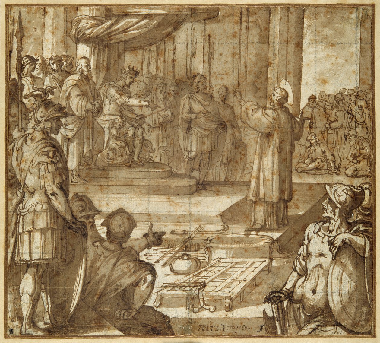 St Lawrence discourses in the presence of the Prefect Decius by Antonio Tempesta