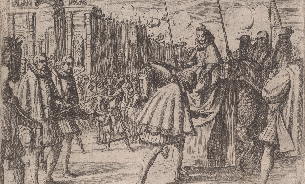 Triumphal Entry of Margaret of Austria into Milan, from The Life of Margaret of Austria, 1612 by Antonio Tempesta
