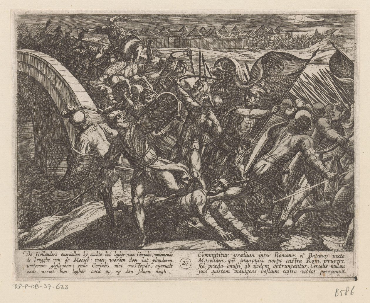 Surprise Attack on the Roman Camp on the Moselle by Antonio Tempesta