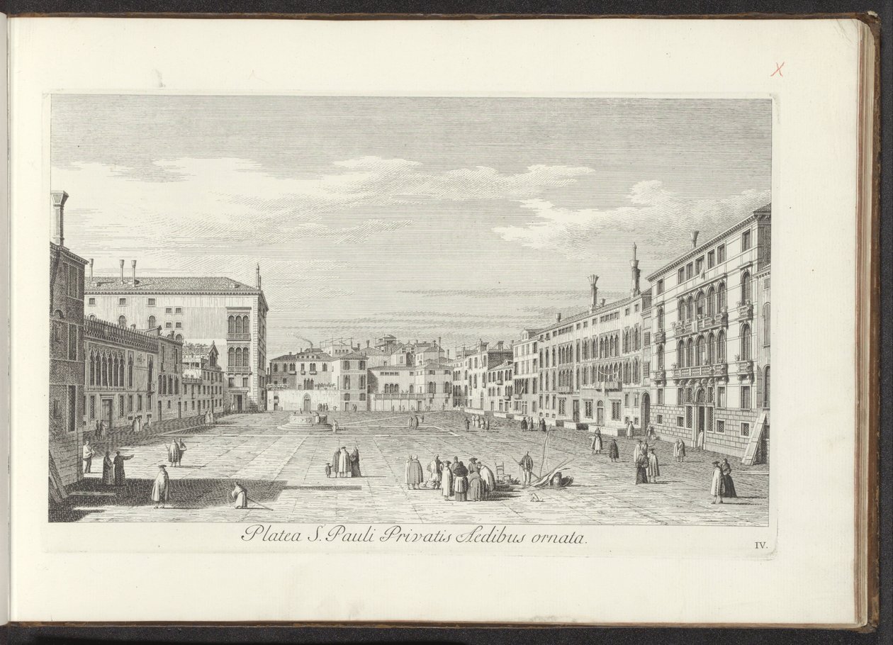 View of Campo San Polo in Venice by Antonio Visentini