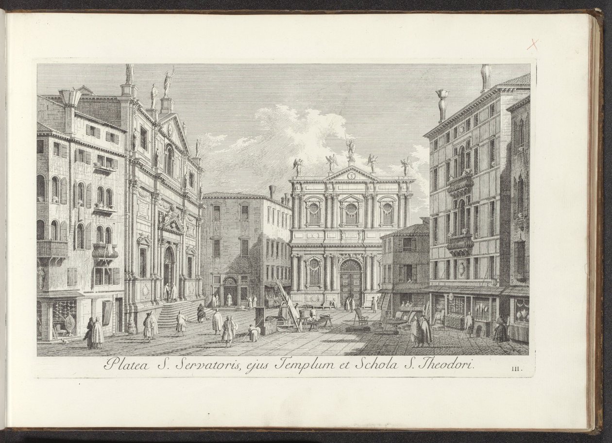 View of Campo San Salvador in Venice by Antonio Visentini