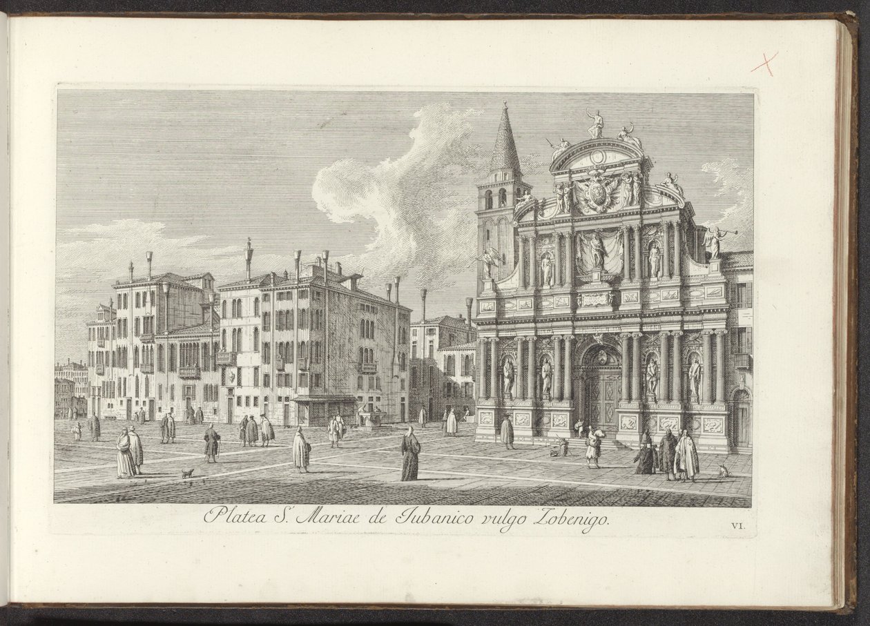 View of Campo Santa Maria Zobenigo in Venice by Antonio Visentini