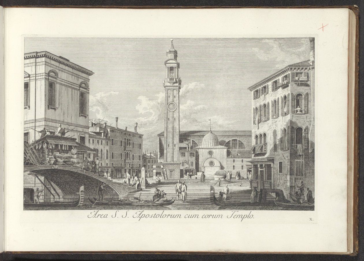 View of Campo dei Santi Apostoli in Venice (Views of Buildings and Squares in Venice series) by Antonio Visentini