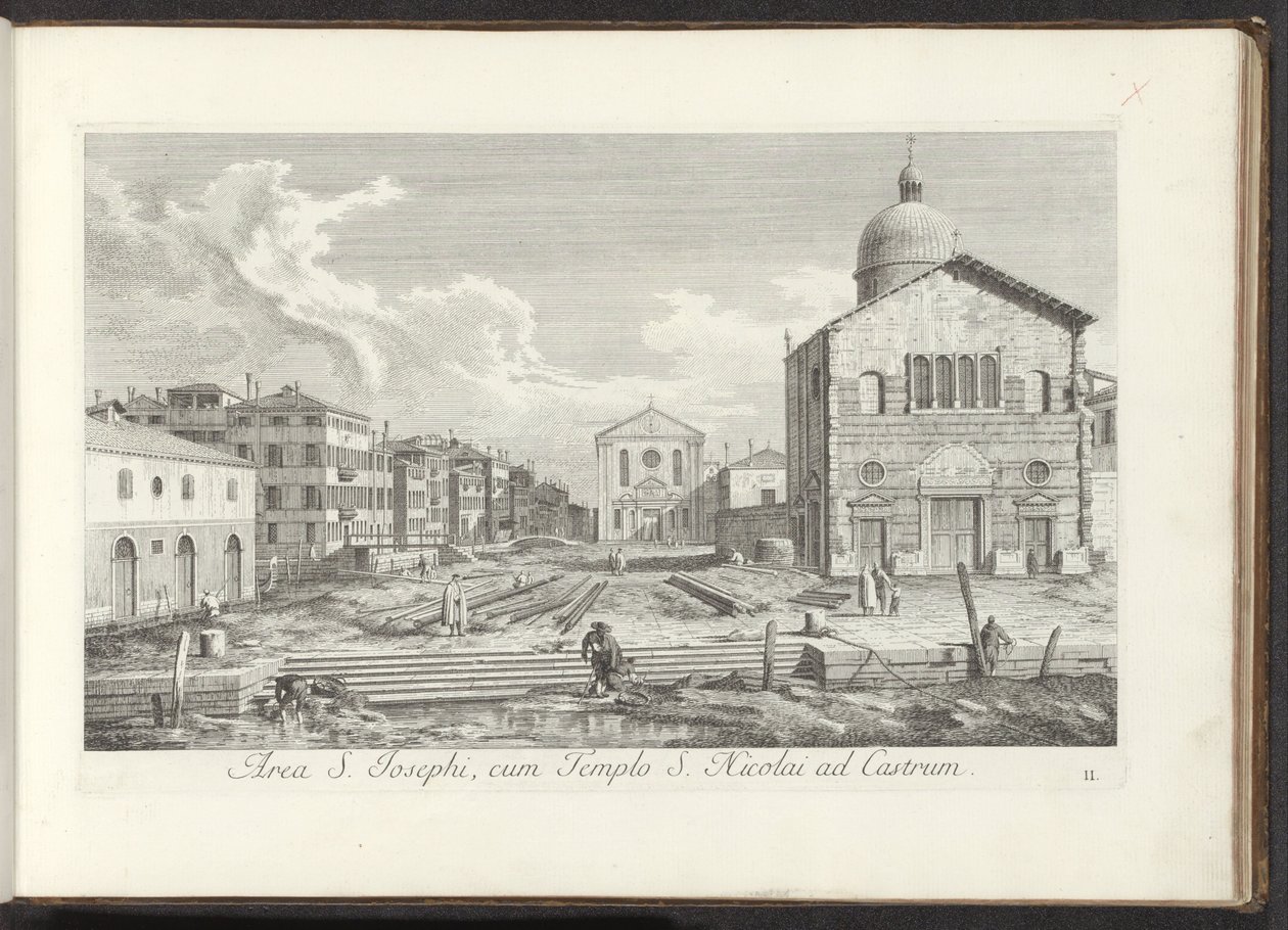 View of the Chiesa di San Giuseppe di Castello in Venice by Antonio Visentini